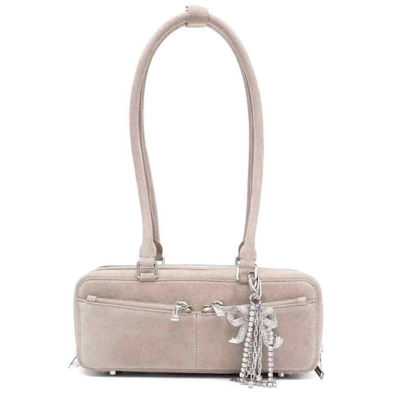 Self-Portrait suede baguette shoulder bag, theFeinheit