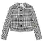 Self-Portrait Houndstooth crop jacket