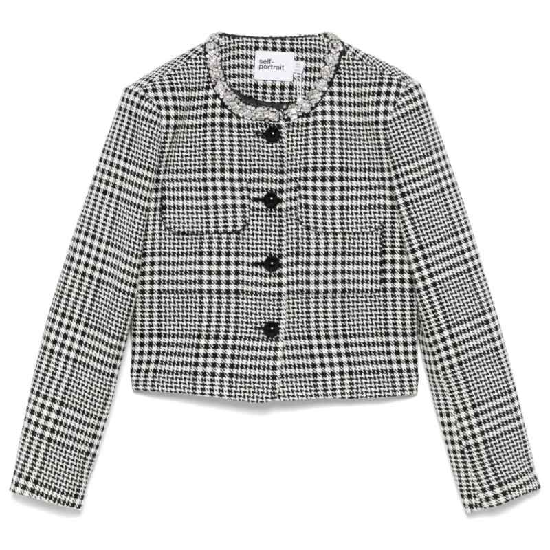 Self-Portrait Houndstooth crop jacket Self-Portrait Houndstooth crop jacket, theFeinheit