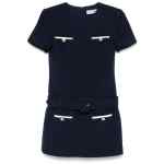 Self-Portrait Short tweed dress with belt