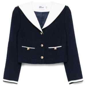 Self-Portrait Bouclé cropped jacket