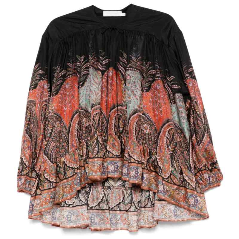 Zimmermann Rhiannon Ruffle Blouse with Puff Sleeves, theFeinheit