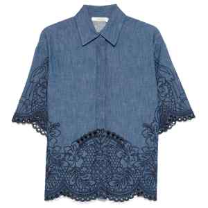 Zimmermann Coco Embroidered Denim Shirt