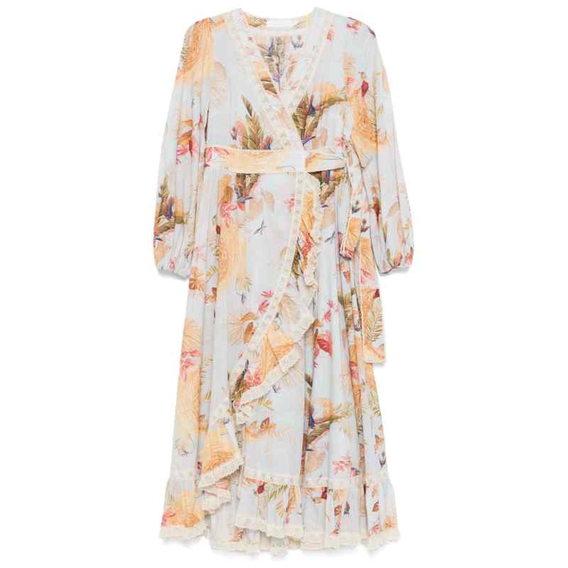 Zimmermann Ascension Ruffled Midi Dress, theFeinheit