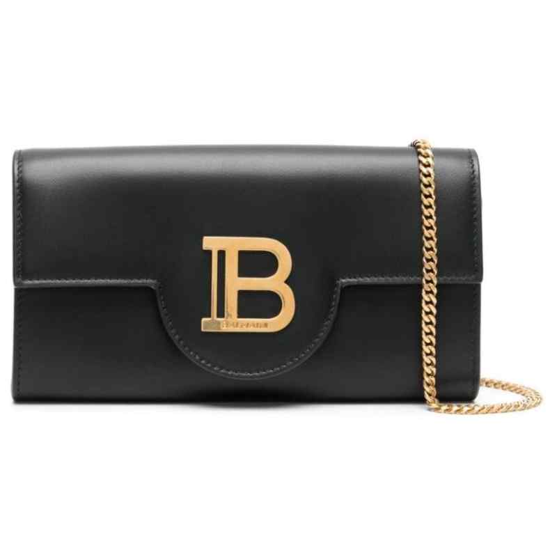 Balmain Logo-plaque leather crossbody bag, theFeinheit