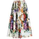 Dolce & Gabbana Flower print cotton midi skirt