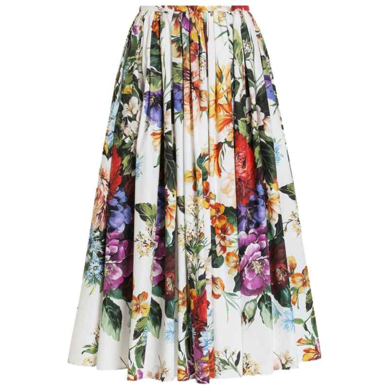 Dolce & Gabbana Flower print cotton midi skirt, theFeinheit