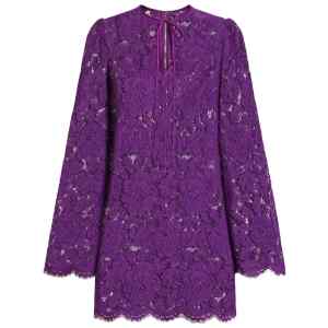Dolce & Gabbana bell sleeves Lace mini dress