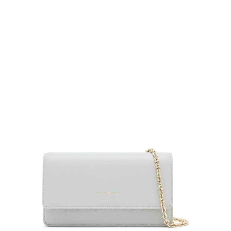 Emporio Armani Chain-strap leather clutch bag, theFeinheit