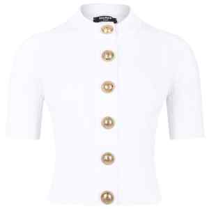 Balmain Ribbed buttoned top