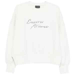 Emporio Armani Crewneck sweatshirt in double jersey with ASV logo embroidery