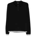 Emporio Armani Zip-up polo neck sweater in shaved virgin wool