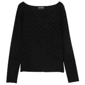 Emporio Armani Jacquard jersey sweater with geometric pattern