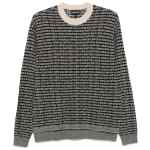 Emporio Armani Virgin wool sweater with jacquard logo and all-over signature