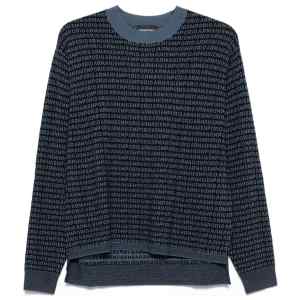 Emporio Armani Wool sweater with printed logo