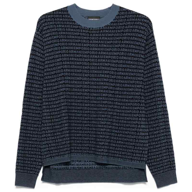 Emporio Armani Wool sweater with printed logo, theFeinheit