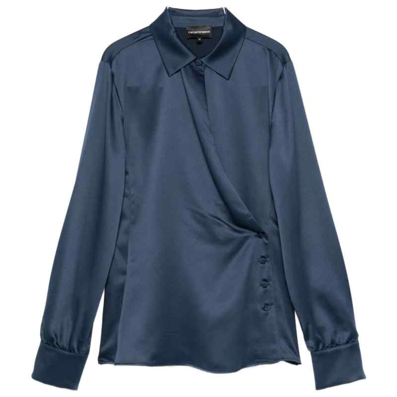 Emporio Armani Satin wrap blouse, theFeinheit