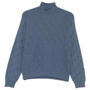 Emporio Armani High-neck diamond-pattern sweater
