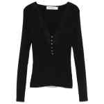 Self-Portrait Lace-trimmed ribbed top