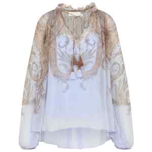 Zimmermann Paisley-print ruffled blouse