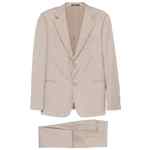 Emporio Armani Single-breasted suit with micro jacquard made of a wool and silk blend