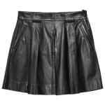 Emporio Armani Pleated leather mini skirt