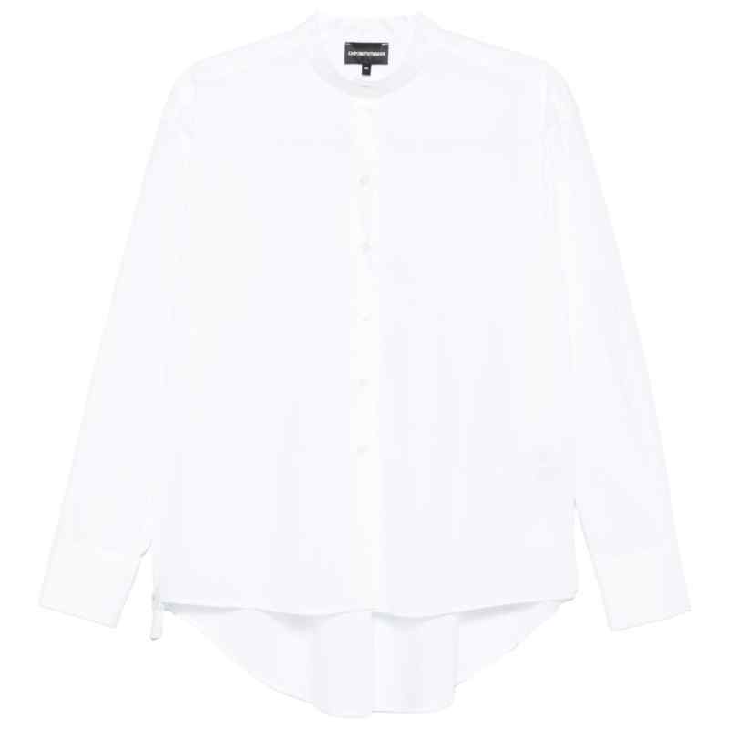 Emporio Armani Button-front curved-hem shirt, theFeinheit