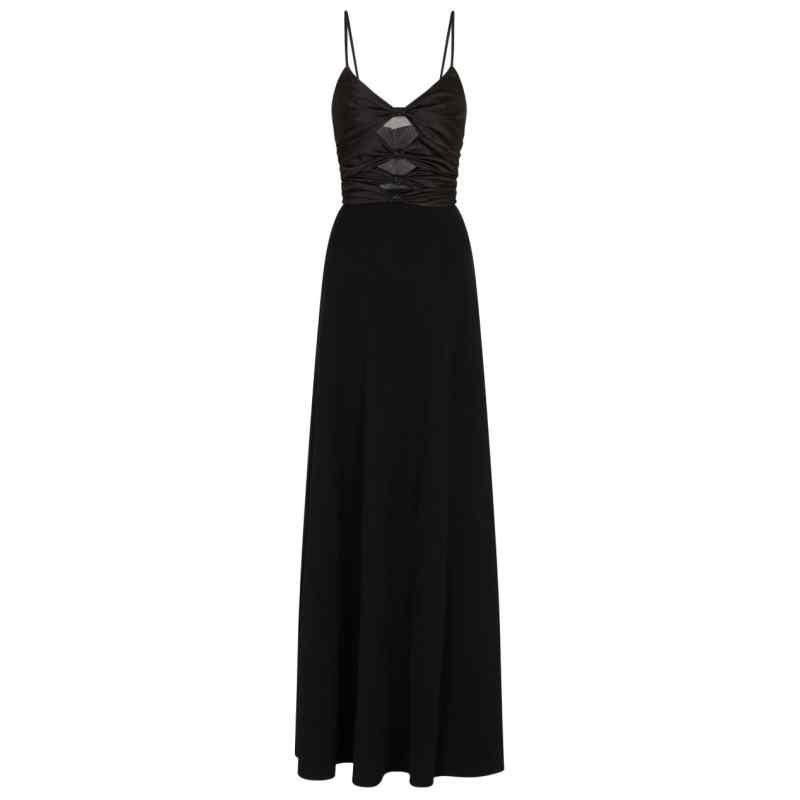 Emporio Armani Cut-out dress in techno cady with jewel detail, theFeinheit