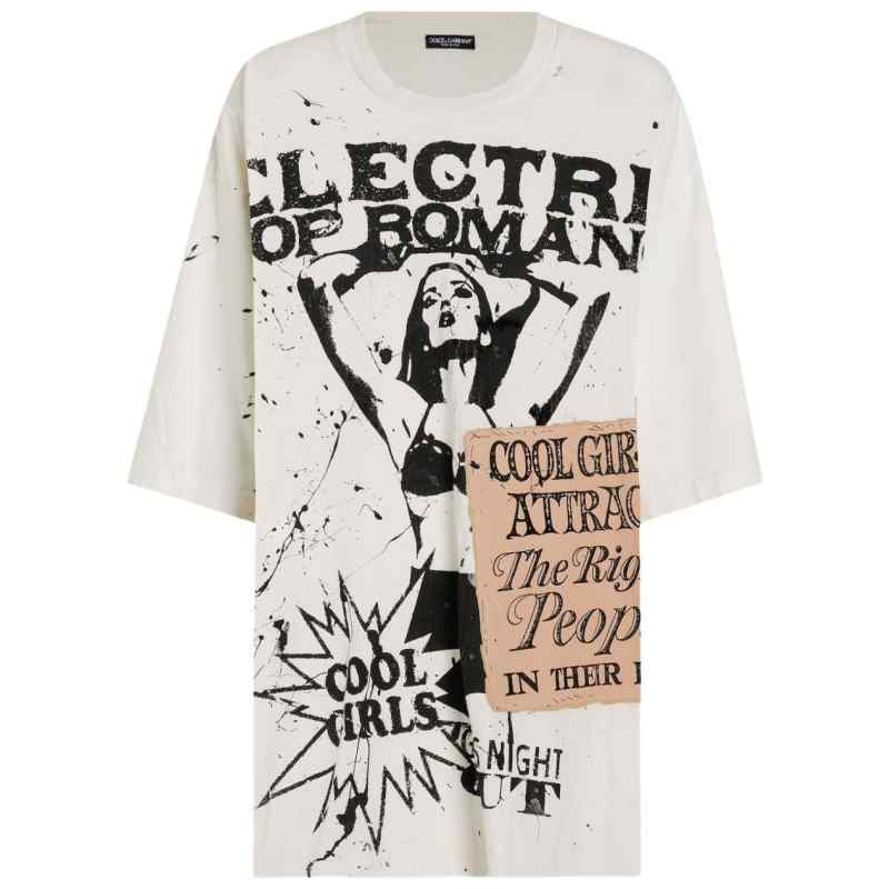 Dolce & Gabbana Oversized jersey T-shirt with print, theFeinheit