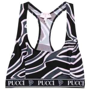 Pucci Racer-neck print bra