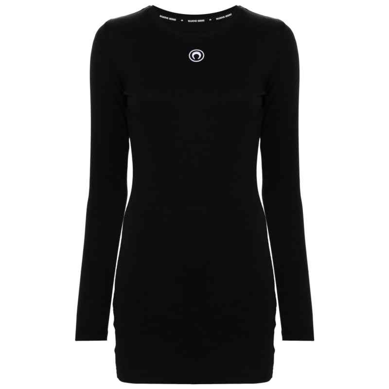 Marine Serre Crescent Moon-embroidered mini dress, theFeinheit