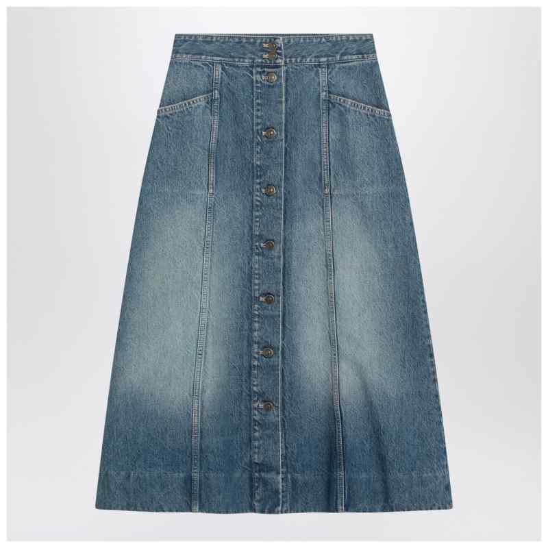 Valentino Washed denim midi skirt Valentino Washed denim midi skirt, theFeinheit
