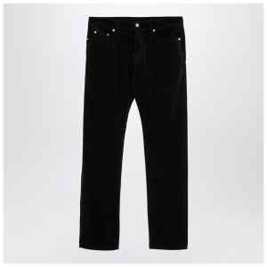 Saint Laurent Black corduroy slim trousers