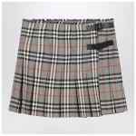 Burberry Grey wool kilt skirt with Check pattern