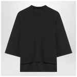 Moncler X Edward Enninful Black top with asymmetric hem