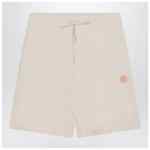 Moncler Genius Ivory white cotton shorts