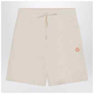Moncler Genius Ivory white cotton shorts