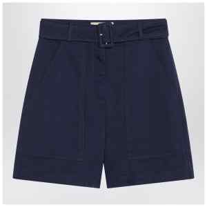 Weekend Max Mara Bermuda blue in cotton and linen