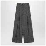 Dolce&Gabbana Wide dark grey striped trousers