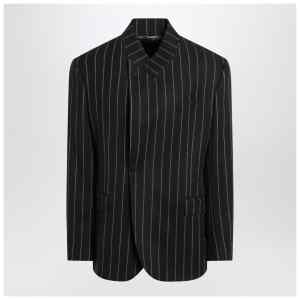 Dolce&Gabbana Striped wool-blend single-breasted jacket