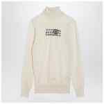 MM6 Maison Margiela Distressed turtleneck sweater with Numeric Signature