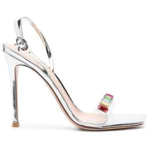 Gianvito Rossi Ribbon Candy 105mm crystal-embellished sandals