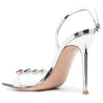 Gianvito Rossi Ribbon Candy 105mm crystal-embellished sandals