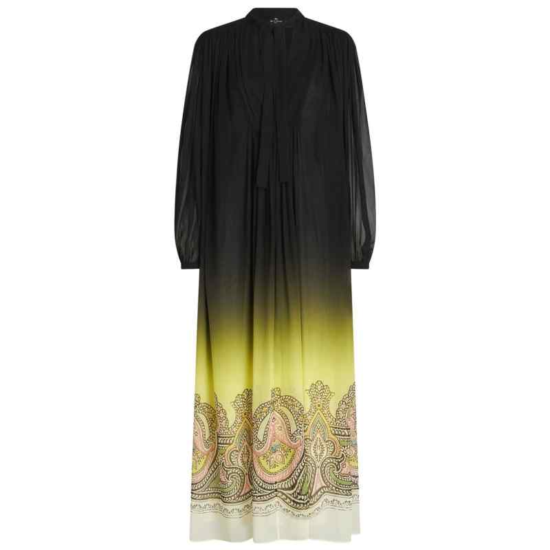 Etro Silk dress with paisley print and gradient effect