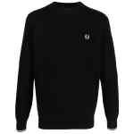 Fred Perry Conscious Criteria page Logo cotton crewneck jumper