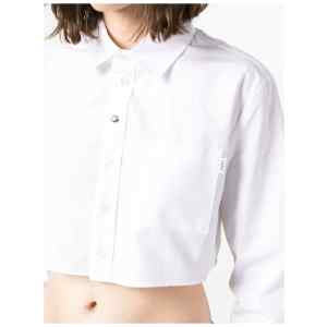 Coperni Cropped cotton shirt