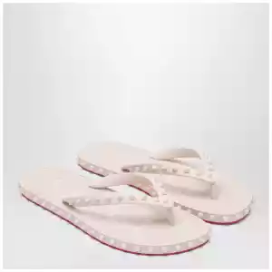 Christian Louboutin Super Loubi Flip-Flops milk coloured
