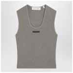 Fear of God Essentials Grey ribbed cotton-blend tank top
