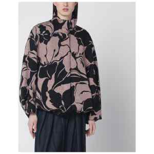 Dries Van Noten Black jacket with floral jacquard texture
