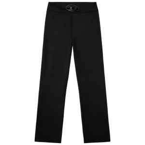 Diesel Oval D logo plaque high-waisted Wool blend trousers